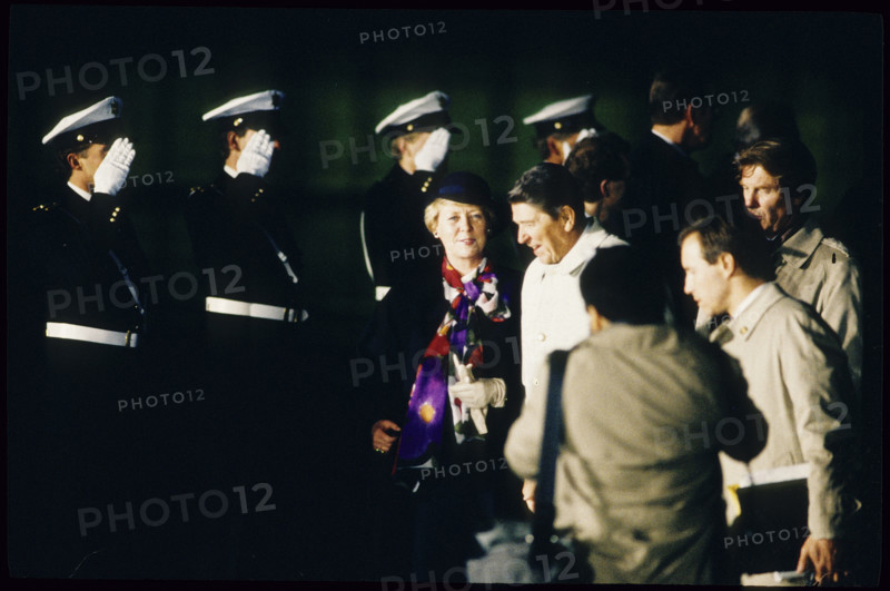 American-Soviet summit in Reykjavik 1986: Arrival of Ronald Reagan