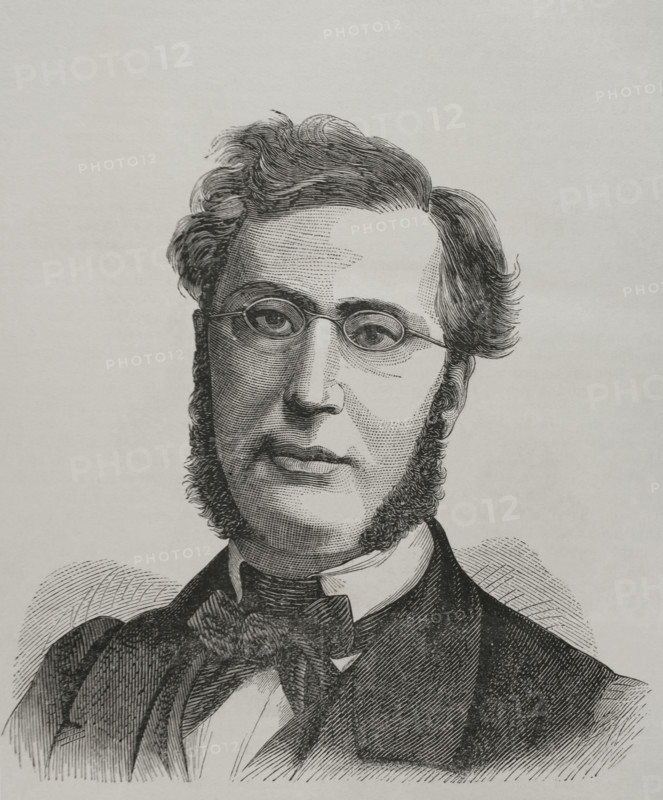 Emile Ollivier (1825-1913). French statesman. Prime Minister of France (27 December 1869 to 9 August 1870). Portrait. Engraving. ""Historia de la Guerra de Francia y Prusia"" (History of the War between France and Prussia). Volume I. Published in Barcelona, 1870.