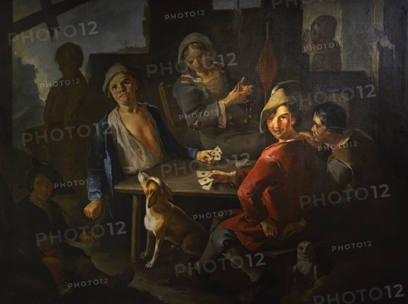Giacomo Francesco Cipper (1664-1736). Austrian painter. The Cardsharps. Oil on canvas. Ala Ponzone Civic Museum, Cremona, Italy.