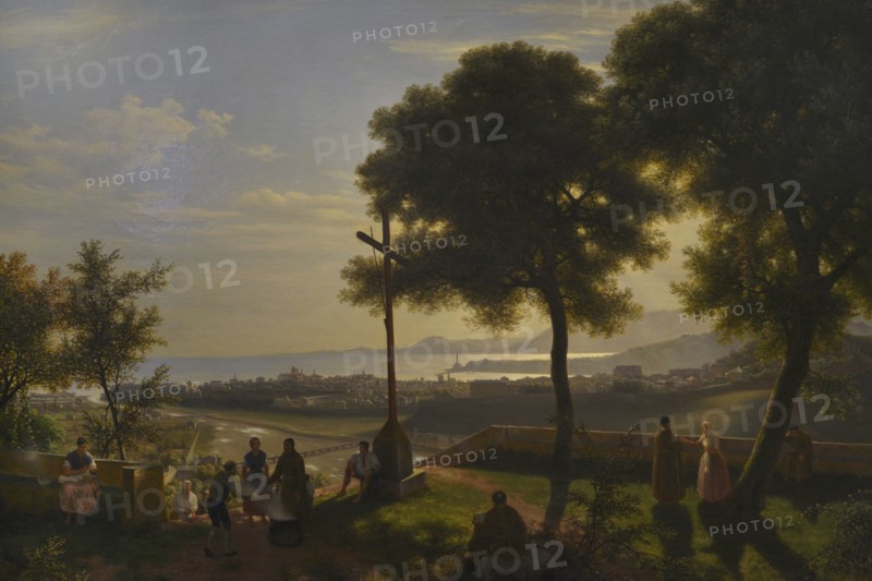 Giuseppe Bisi (1787-1869). Italian painter. View of Genoa, 1826. Oil on canvas, 150 x 109 cm. Modern Art Gallery, Milan, Italy.