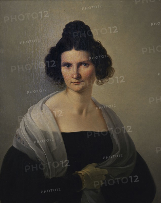 Carlo Arienti (1801-1873). Italian painter. Portrait of a Noblewoman from Milan, 1829-1830. Oil on canvas. Modern Art Gallery, Milan, Italy.