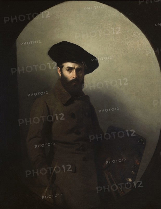 Carlo Bellosio (1801-1849). Italian painter. Portrait by Mauro Conconi (1815-1860), 1849-1851. Oil on canvas. Modern Art Gallery, Milan, Italy. (On loan, from Pinacoteca di Brera, Milan).