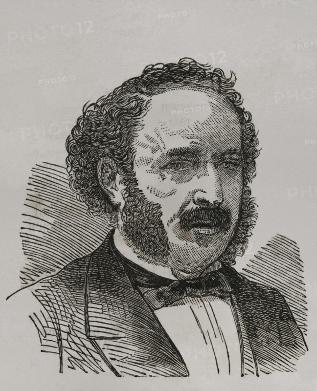 Jules Simon (Jules Francois Simon Suisse) (1814-1896). French philosopher and statesman. Portrait. Engraving. ""Historia de la Guerra de Francia y Prusia"" (History of the War between France and Prussia). Volume I. Published in Barcelona, 1870.