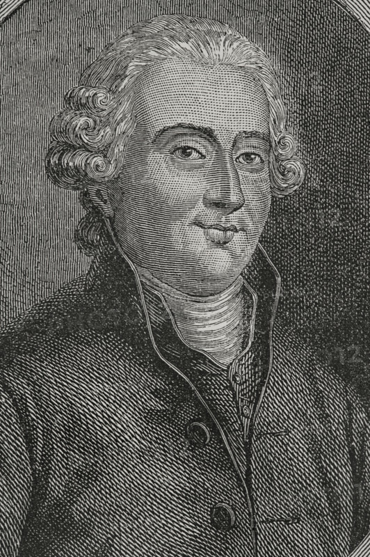 Jean Joseph Dussault (Jean Francois Joseph Dussault) (1769-1824). French journalist, literary critic and librarian. After the fall of Robespierre, he published several pamphlets against the leading figures of the Revolution. Dussault collaborated with ""Veridique"", a newspaper hostile to the Directory, and managed, not without difficulty, to escape the deportation to which he was condemned. Portrait. Drawing by Lienard. Engraving by Pannemaker. ""History of the French Revolution"". Volume I, 1876.
