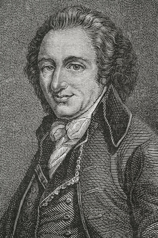 Thomas Paine (1737-1809). British-American author. Political activist, philosopher and revolutionary. Portrait. Engraving. ""History of the French Revolution"". Volume I, 1876.