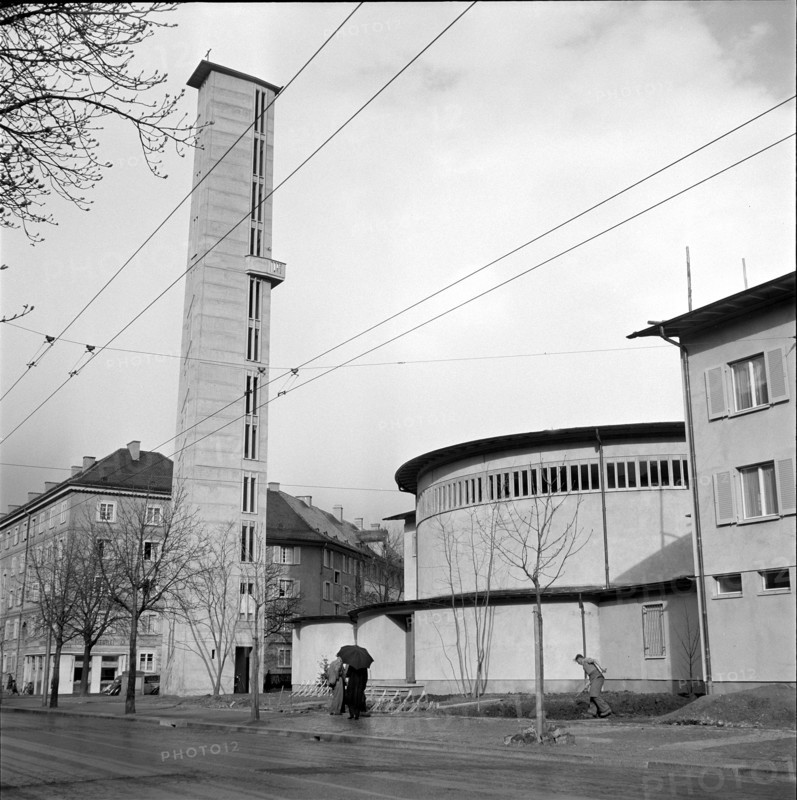 Church of Felix and Regula in Zurich Hard 1951