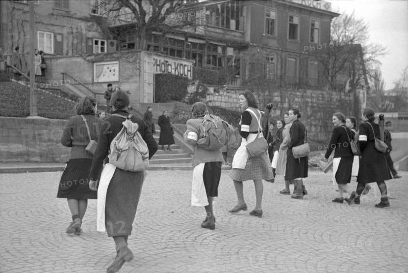 WWII: Bombings; Women, Samaritans, Schaffhausen 1944