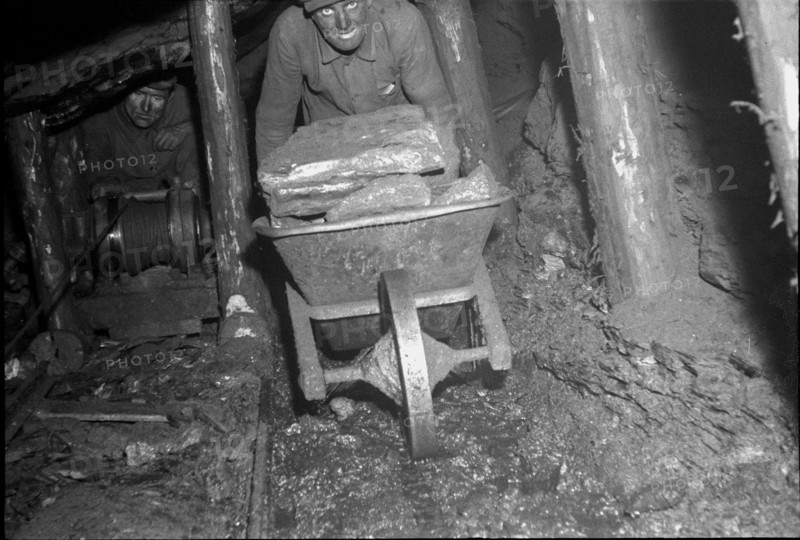Miner in the tunnel; 1942