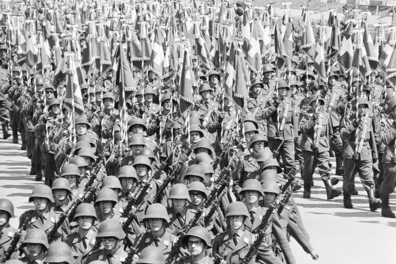 Military parade at the Army Days of Expo 1964