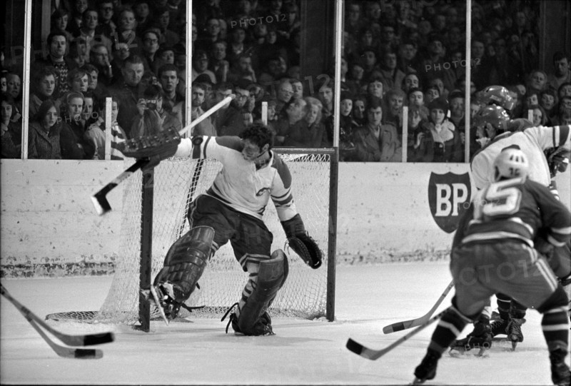 Ice hockey international match Switzerland  Czechoslovakia 1971