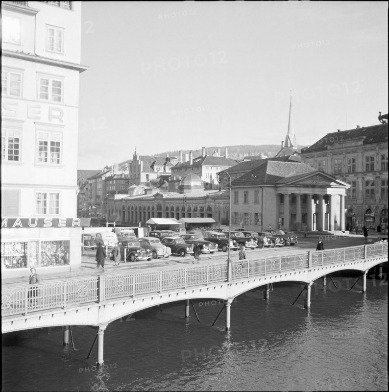 Meat hall on Limmatquai, 1950