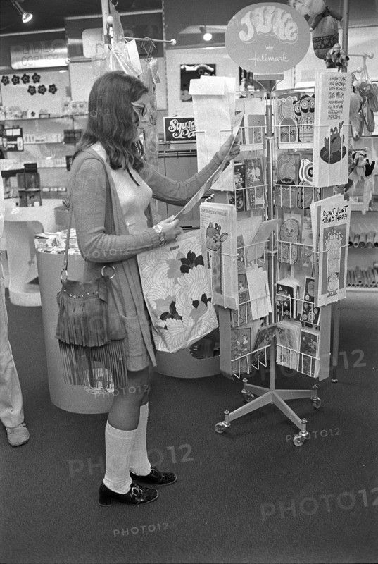 Teenagers shopping, 1970