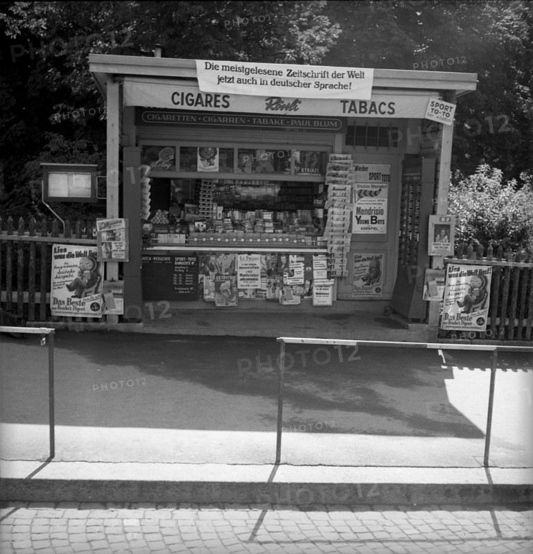 Kiosk by Paul Blum: Advertising for Das Beste, 1948