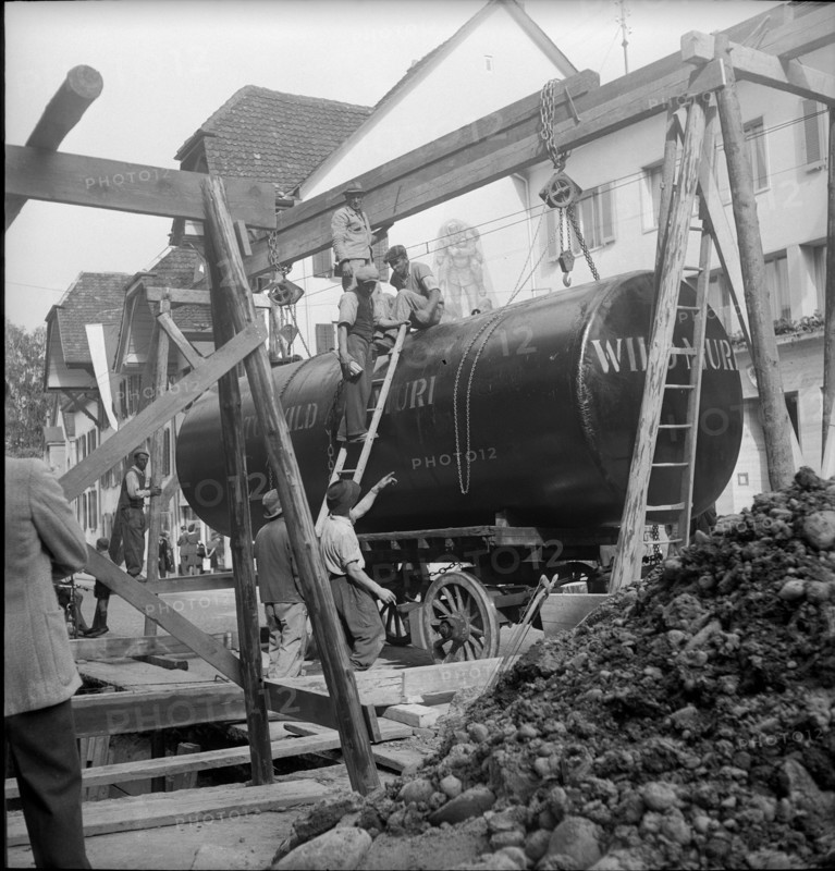 oil tank, tank; 1946