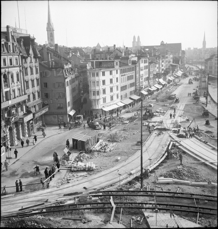 Reconstruction on the Limmat, 1950