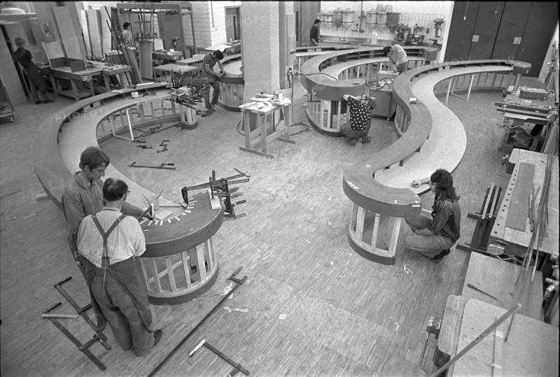 Carpenter in the Berchtold carpentry shop, 1971