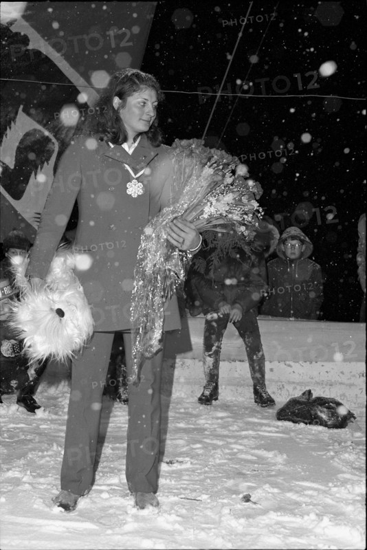 Reception for downhill world champion Annerösli Zryd, Adelboden 1970