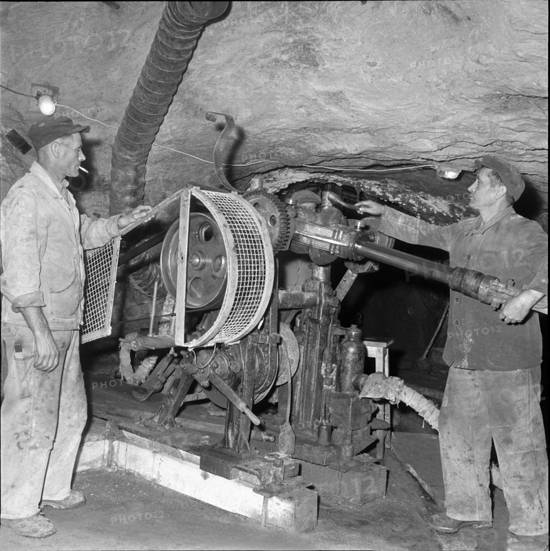 Water pump in the Bex salt mine; 1959
