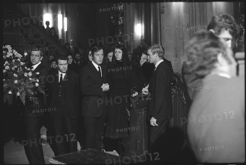 Funeral of Jo Siffert, Freiburg 1971; widow Simone SiffertGuhl