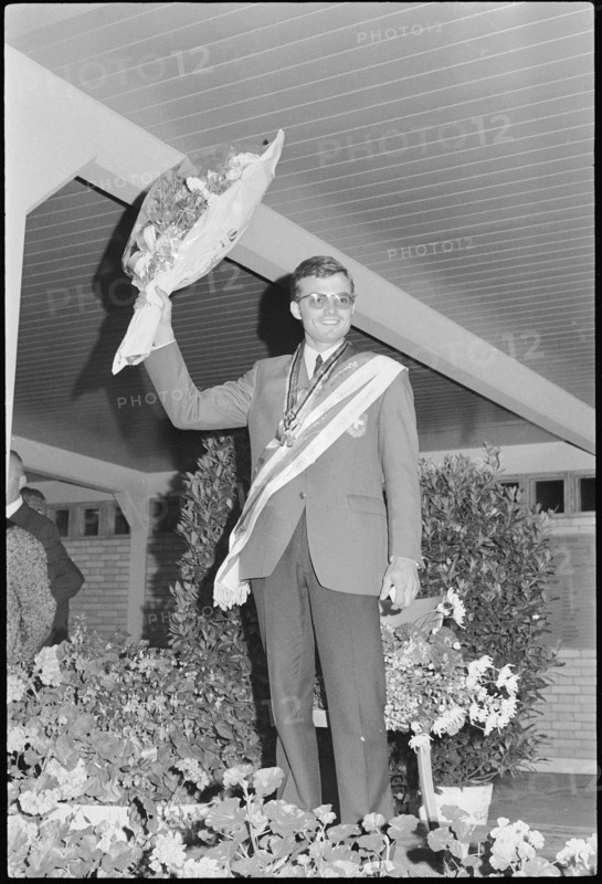 Reception for Pursuit World Champion Xaver Kurmann 1969