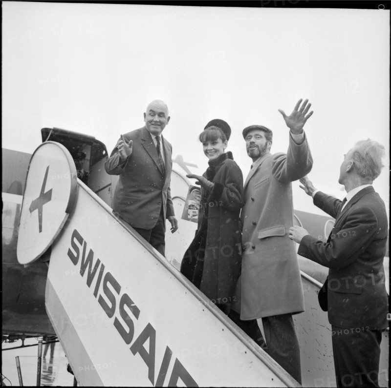 Audrey Hepburn and Mel Ferrer in Zurich, 1964