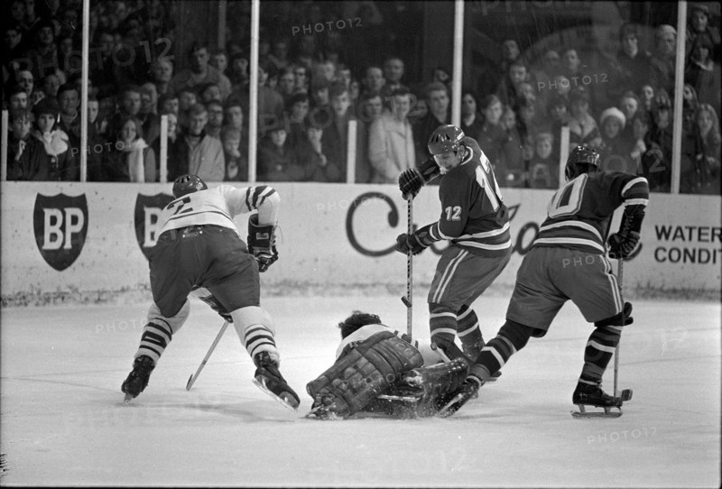 Ice hockey international match Switzerland  Czechoslovakia 1971