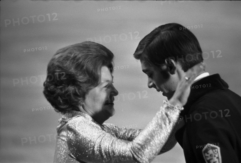 European Championships in Zurich 1971: Hildou Mudrou and European Champion Ondrej Nepela