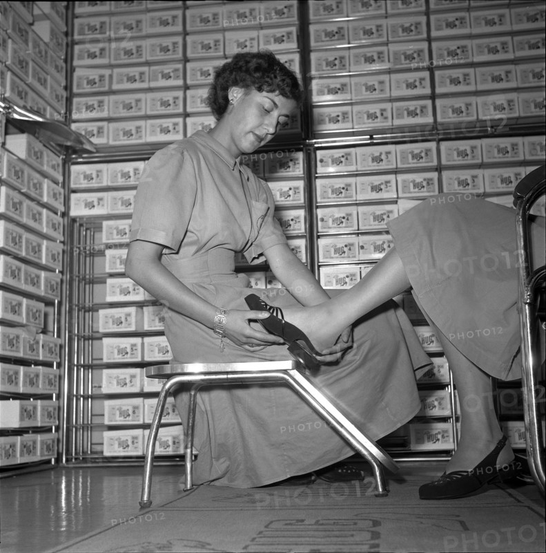 Shoe saleswoman, 1953