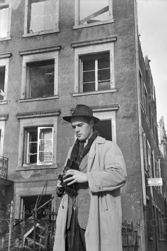 WWII: Bombings; press photographer, Schaffhausen 1944
