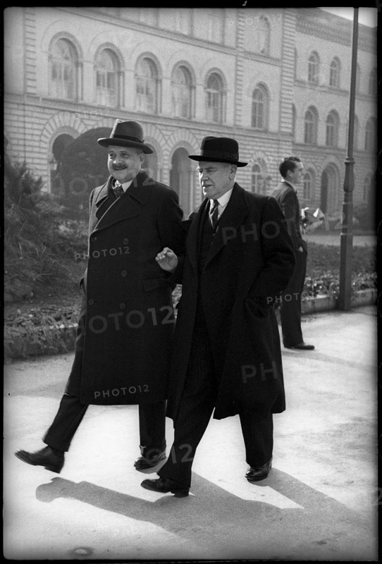 WW 2: Mr. E.H. Bliss and monsieur Vergé, Berne 1945