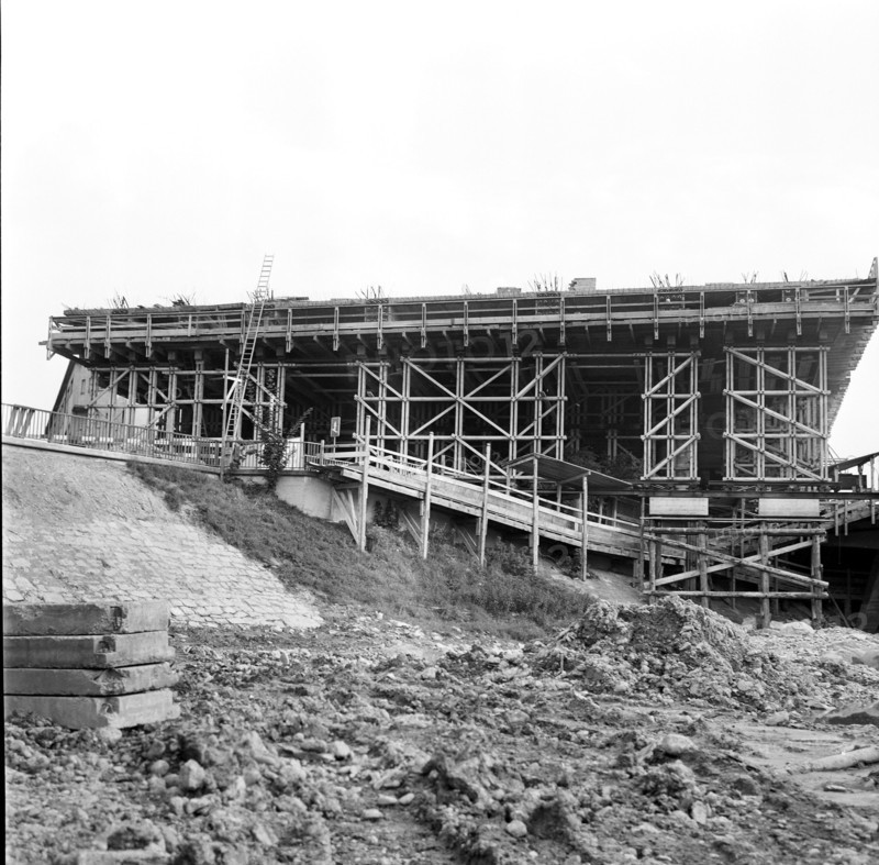 Construction of Sihlhochstrasse in Zurich 1969