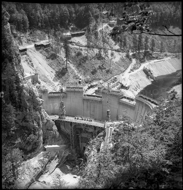 Châtelot power station under construction 1952