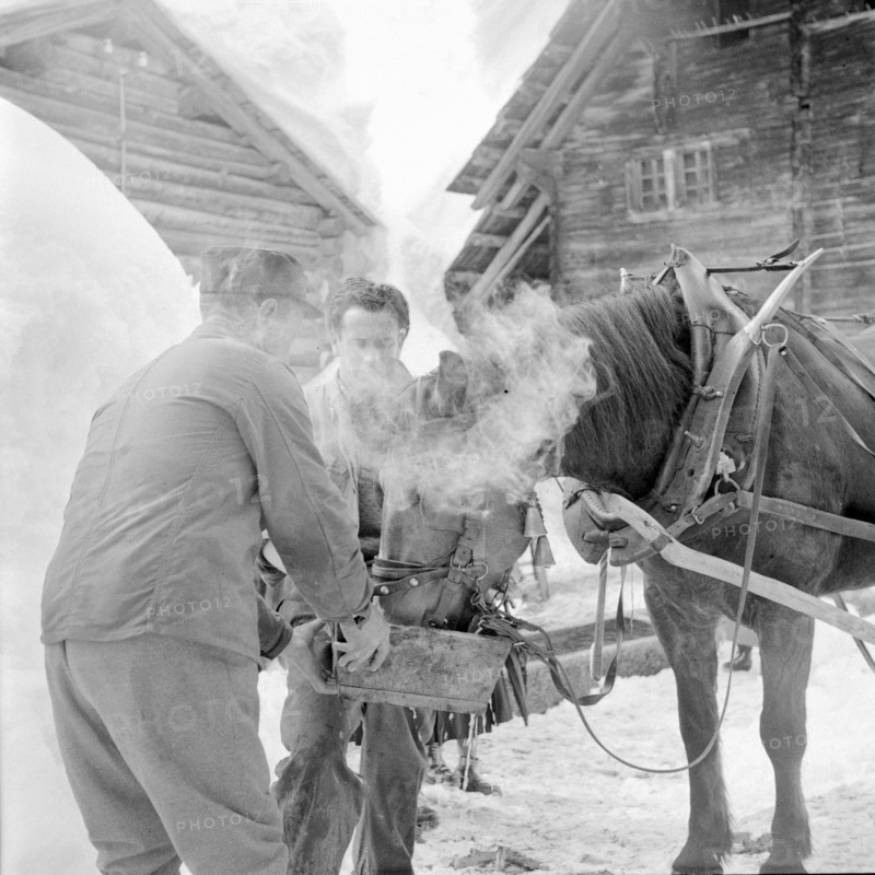 Bedretto valley, evacuation because of danger of avalanches 1951: preparation for the evacuation