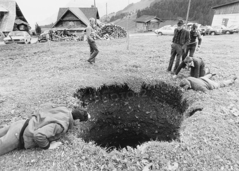 Enigmatic hole in the ground