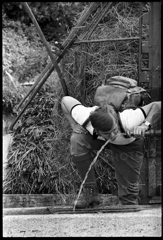 Installation of system bathroom by crane 1968