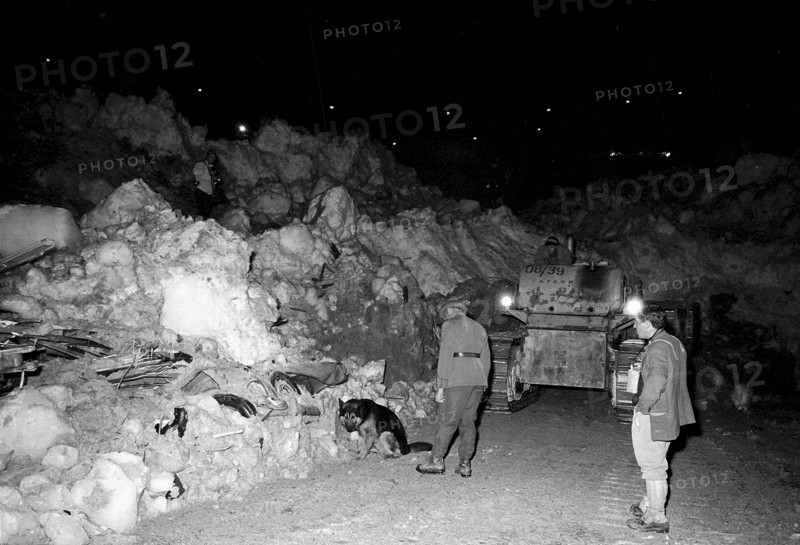 Mattmark glacial ice avalanche, search for the missing workers, persons, 1965