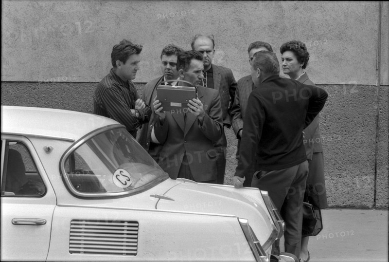 Prague 1968 after the invasion of the Warsaw Pact troops: Soviet tanks