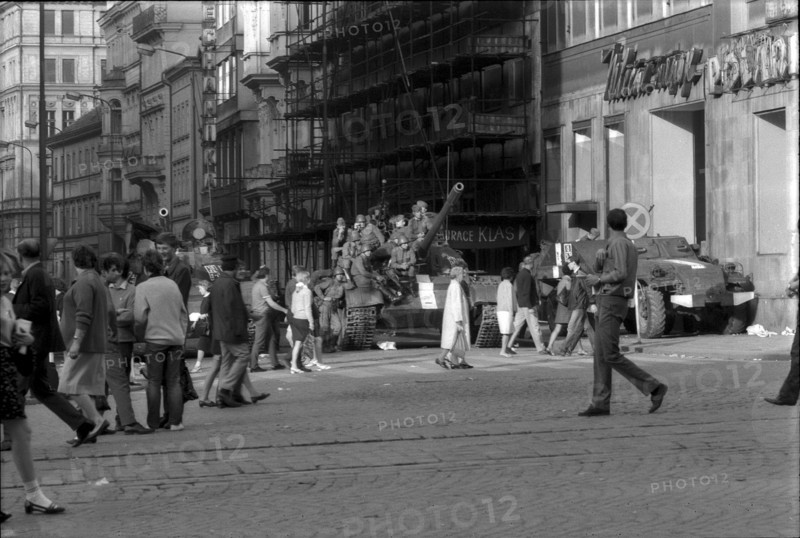 Prague 1968 after the invasion of the Warsaw Pact troops