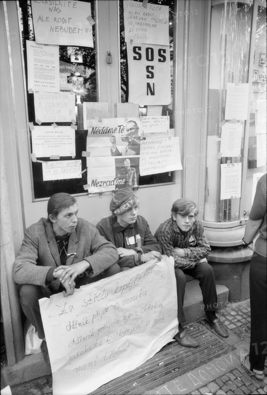 Prague 1968 after the invasion of the Warsaw Pact troops