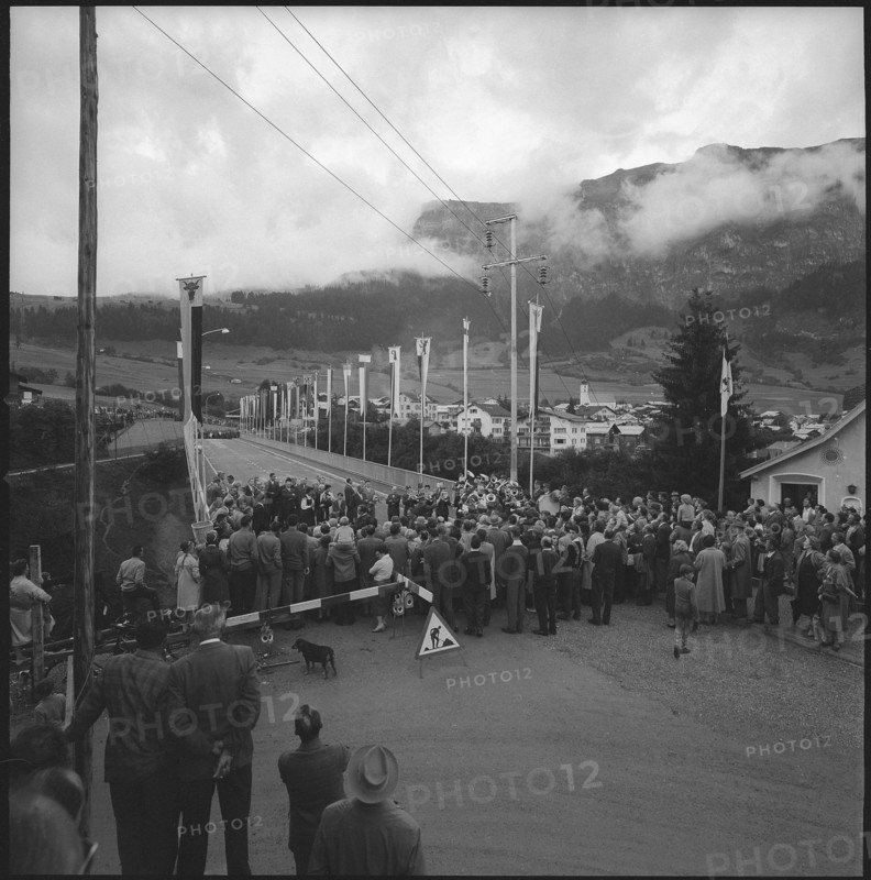 Flims, inauguration of the Stenna Bridge; 1959