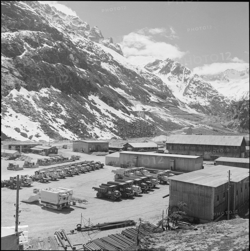 Machinery park on the Göscheneralp 1957