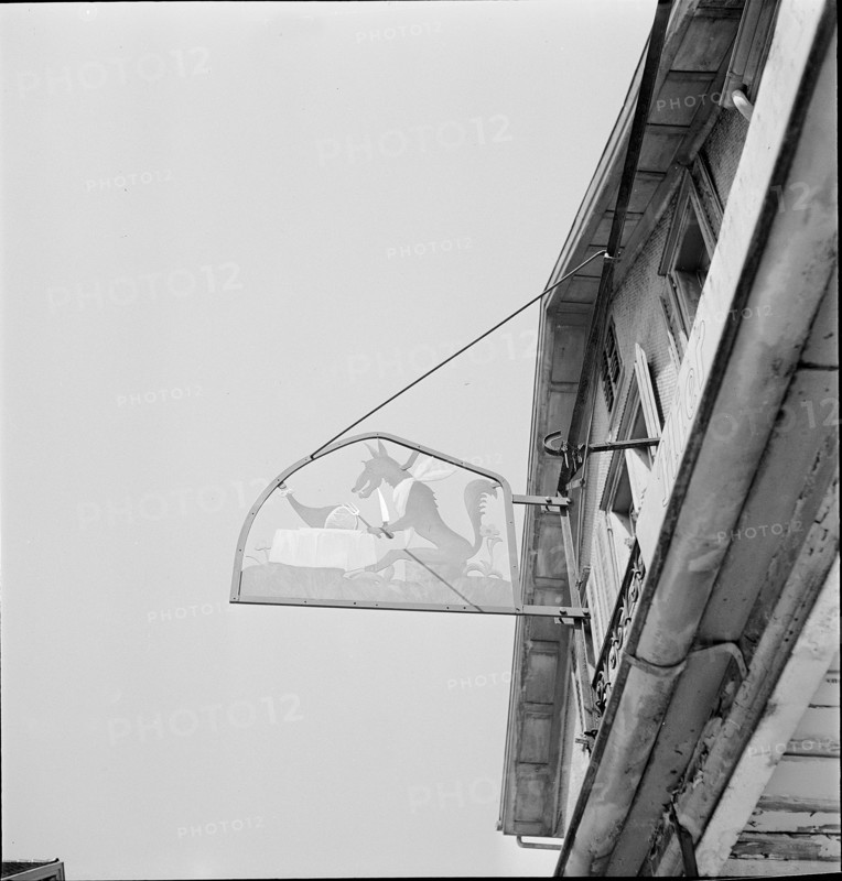Erstfeld, Inn sign of the Hotel Hof; 1942