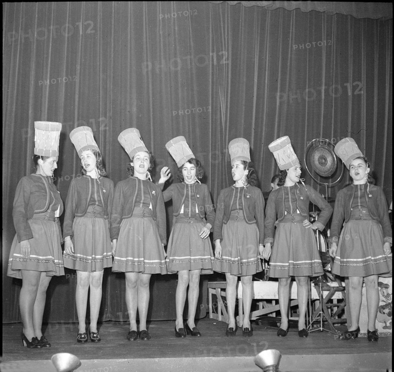 Young women at the Catherinettes' ball, 1942