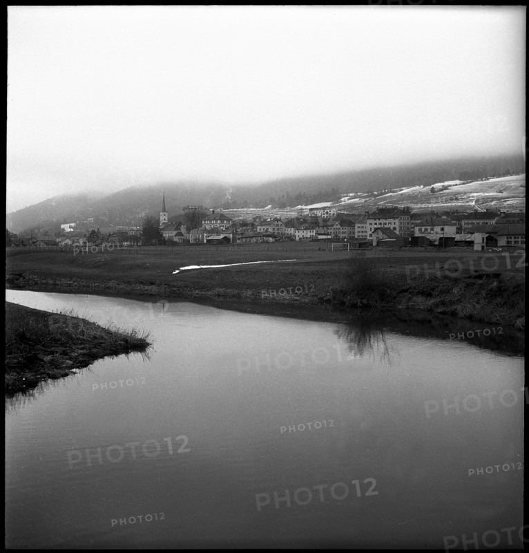 The river L' Areuse and Travers; 1950