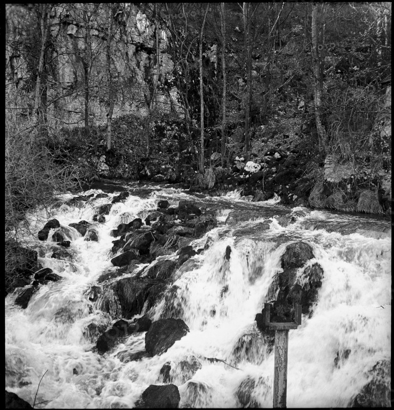 Val de Travers, the river L' Areuse near Noiraigue; 1950