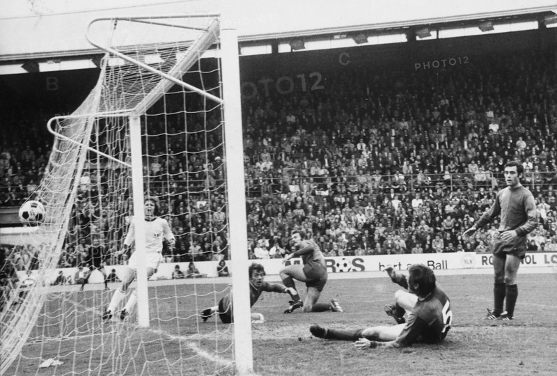 NLA Championship 1973/74: FCZ  FC Basel; Rutschmann, goalkeeper Kunz, Mundschin, Fischli, Hasler