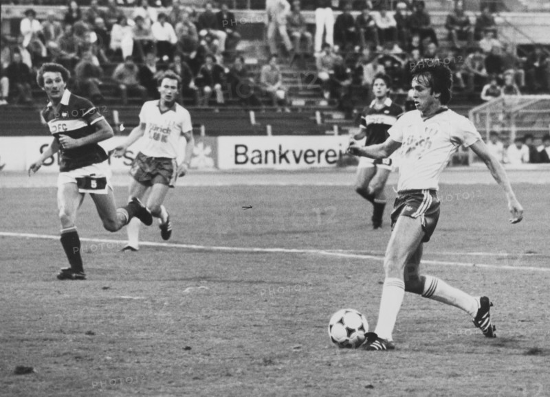 NLA Championship 1980/81: FC Zurich vs. Servette; Gilbert Guyot, Walter Seiler