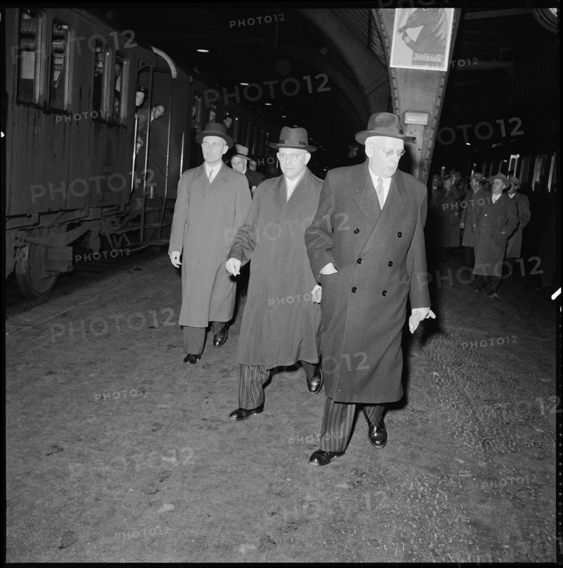 Zurich, arrival of Federal President Hans Streuli; 1956