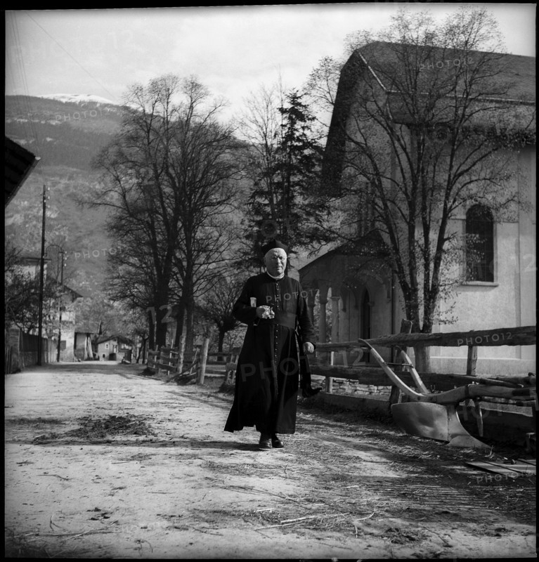 Priest in a Valais village, 1940