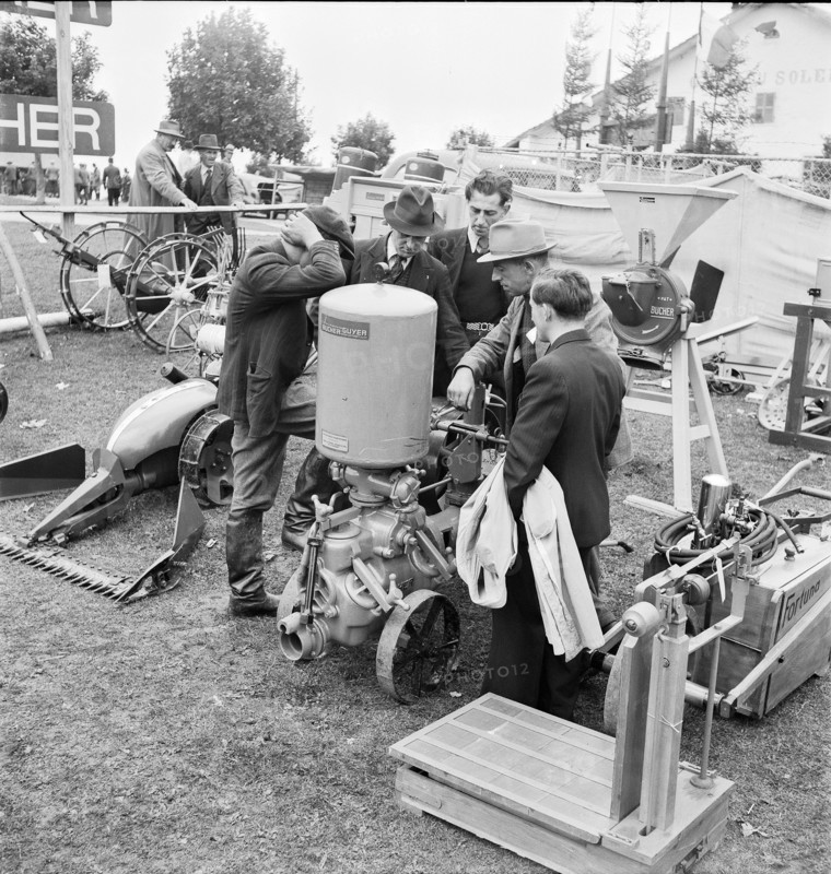 42nd MarchéConcours Saignelégier, agricultural machinery, 1945